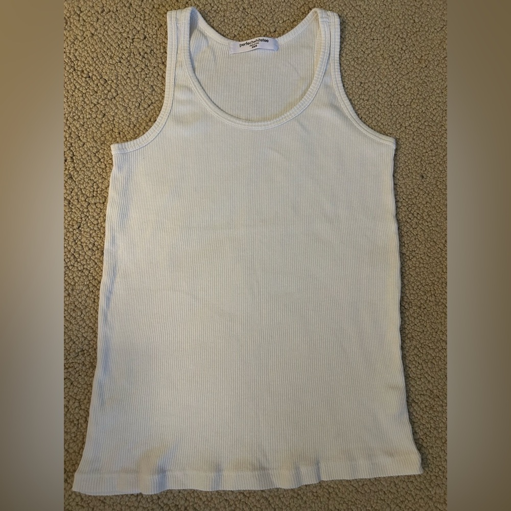 Perfectwhitetee super soft ribbed tank.